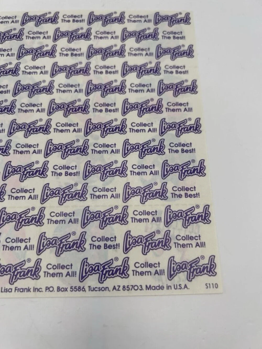 Lisa Frank #S110 Piano Music Roses FULL SHEET Stickers Dancing Penguins VINTAGE